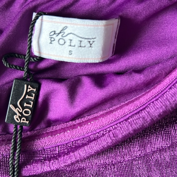 Oh Polly NWT Damia Cut-Out Bandeau Mini Dress in Grape small - Picture 8 of 8